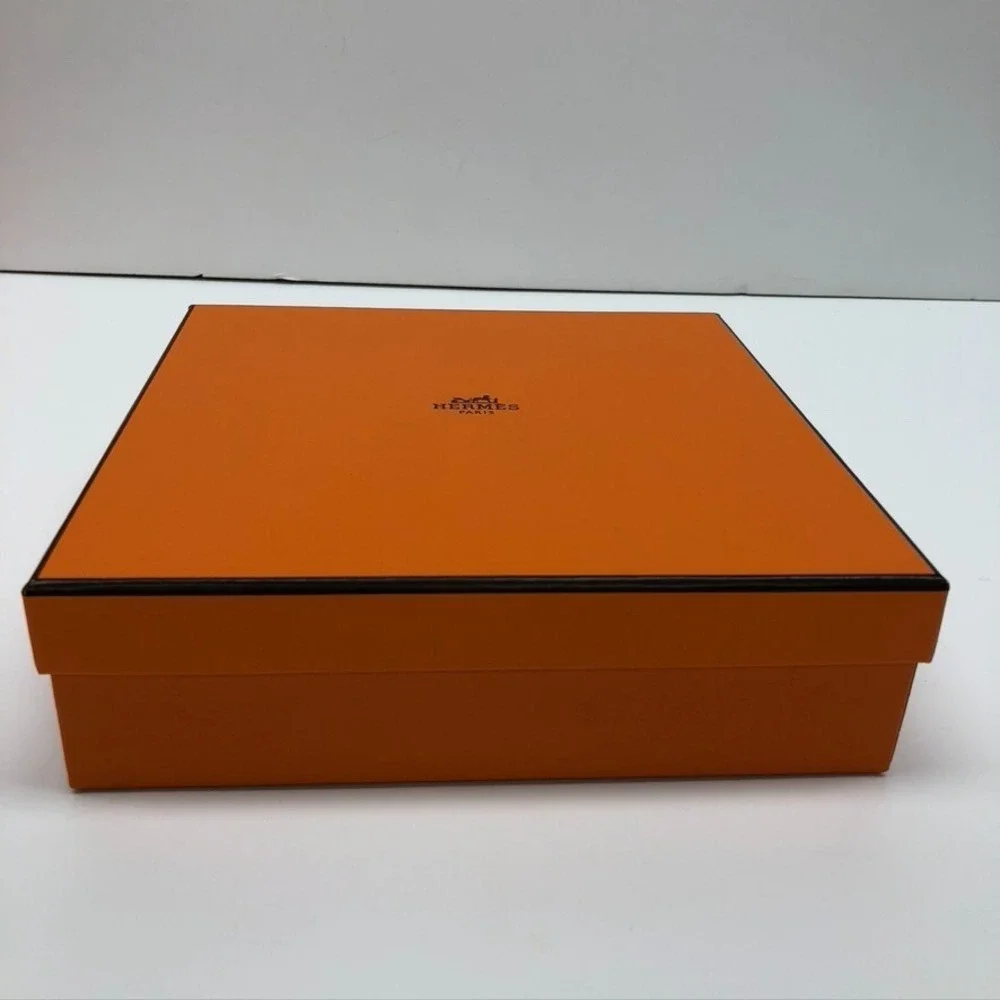 Authentic Hermes Square Orange Storage Gift Box‎ Empty 2x7.5x7.5 Small